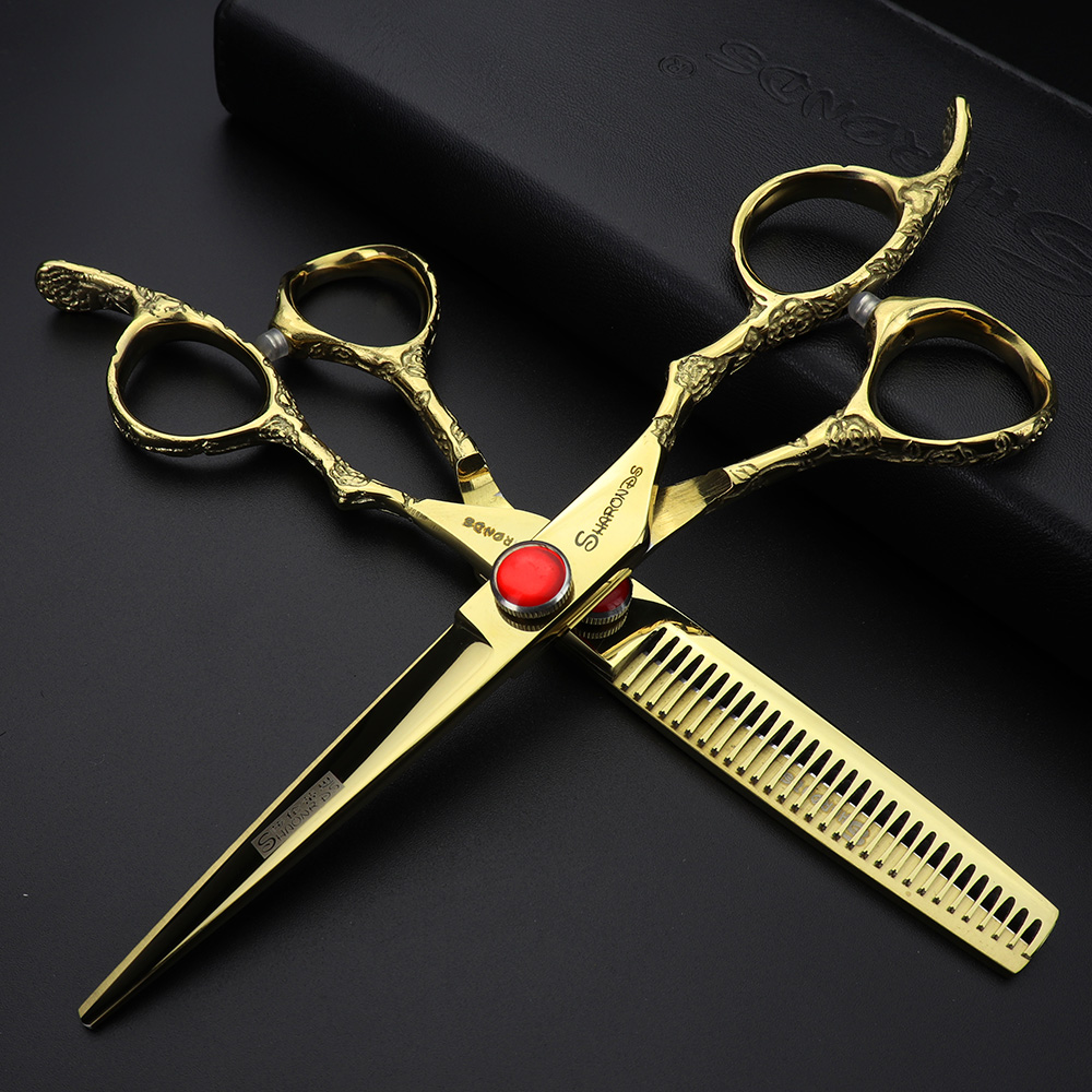Hair Cutting Scissors Shears Set 6 Inch - 6/7 بوصة المهنية اليابانية مقص عر
