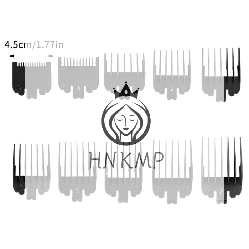 Clipper Guard Guide Combs Set - مجموعة من 10 قطع من أمشاط