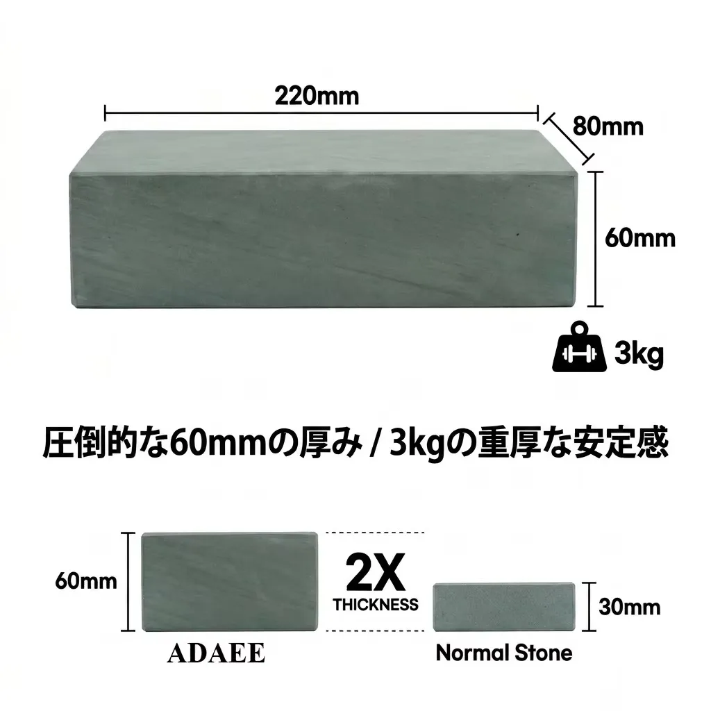 Clipper Blade Sharpener Stone - حجر شحذ ADAEE طبيعي، حجر تشطيب،