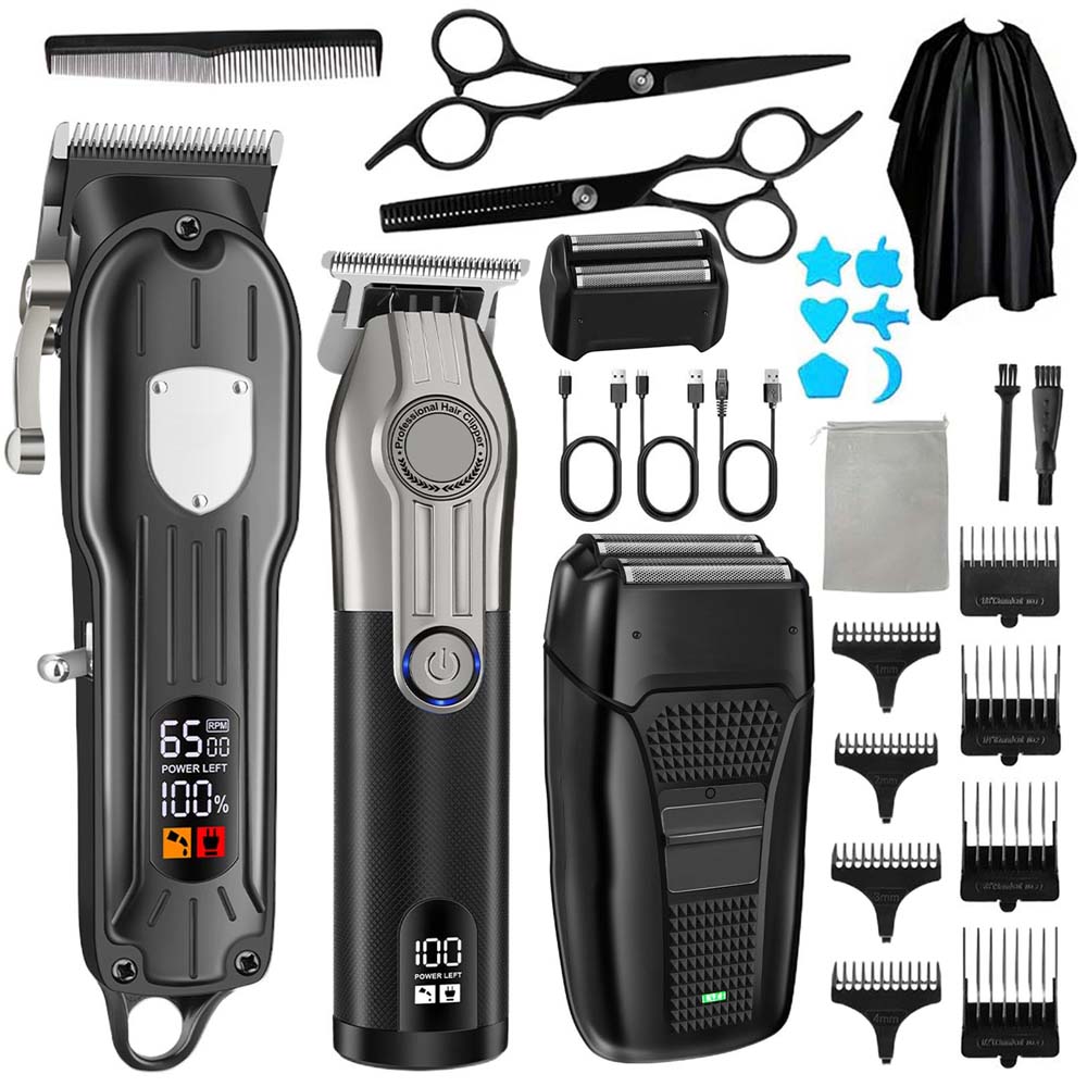 Zero Gapped T Blade Hair Trimmer - مجموعة ماكينة حلاقة شعر احترافية للرجال،