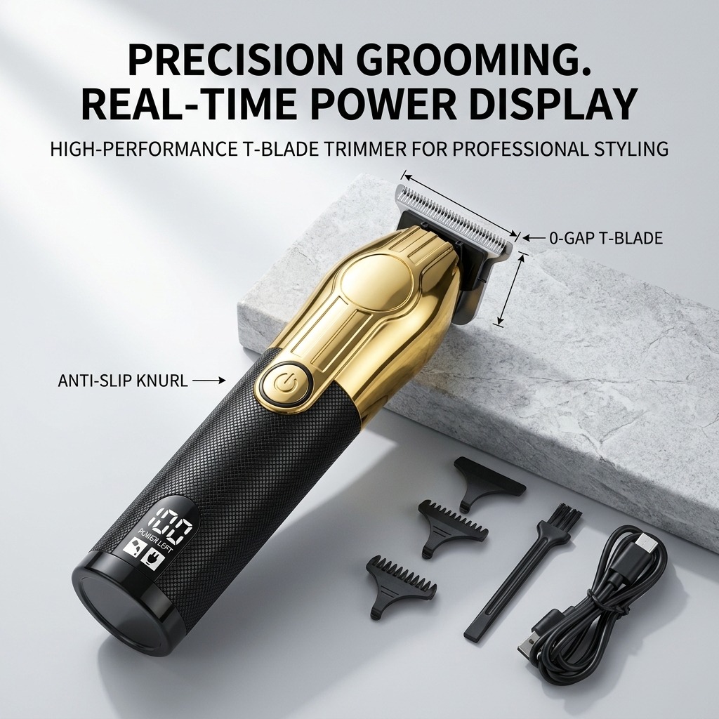 Zero Gapped T Blade Hair Trimmer - ماكينة حلاقة شعر احترافية للرجال، ماكينة