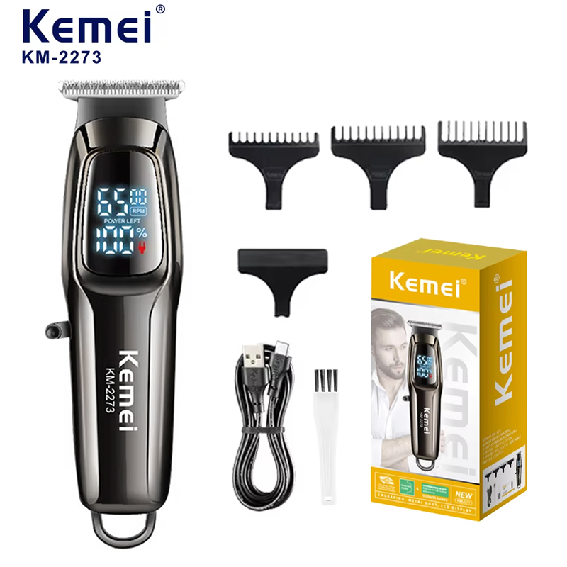Cordless Hair Clippers Professional Barber - Kemei KM-2273 ماكينة قص الشعر الكهربائية