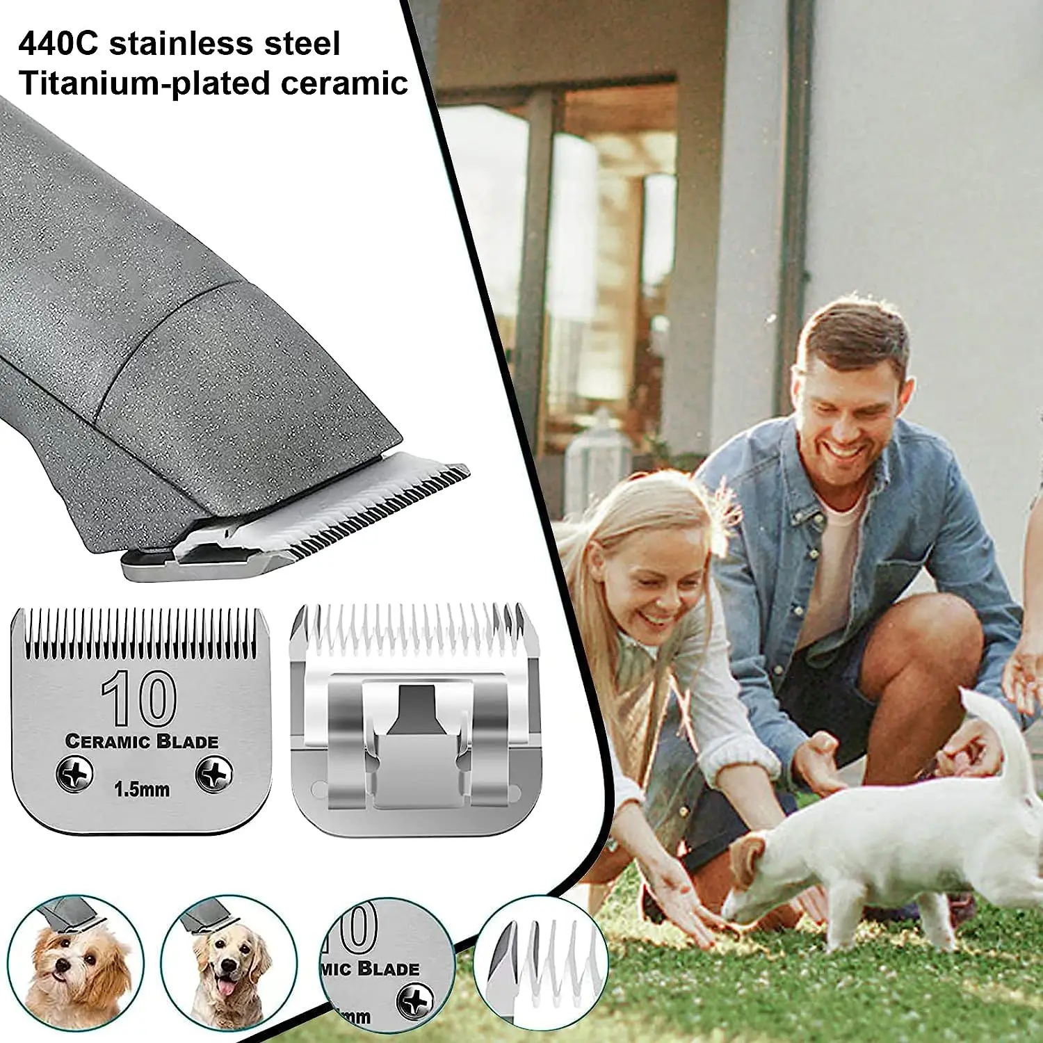 10/15/30/40/4FC/5FC/7FC/3-3/4F - مراجعة Hair Clipper Ceramic Blade Replacement وسعره