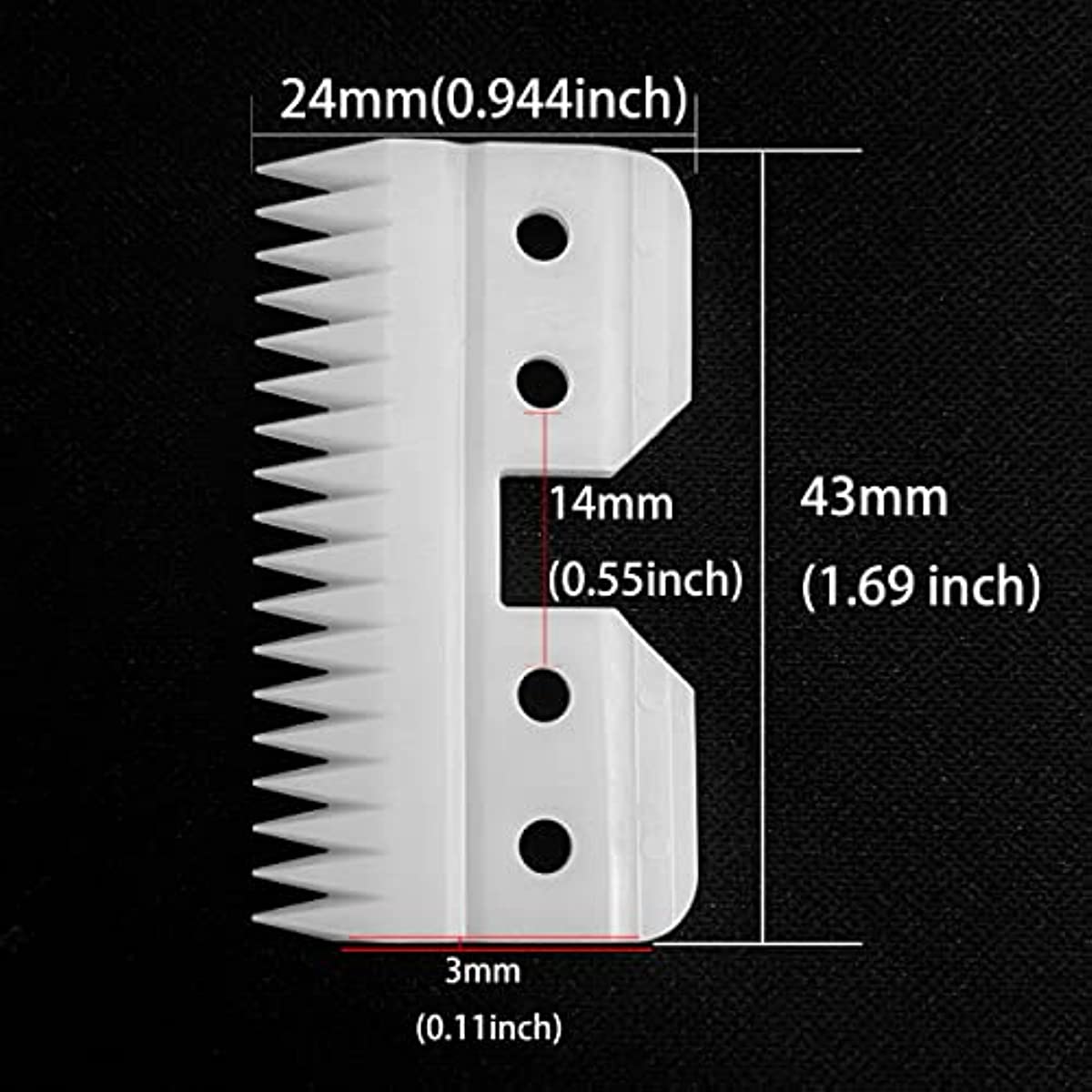 قطعتان من شفرات ماكينة قص الأس - مراجعة Hair Clipper Ceramic Blade Replacement وسعره