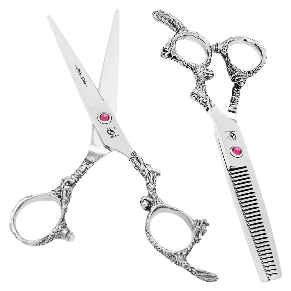 مقص شعر احترافي 6 بوصات، مجموع - مراجعة Hair Cutting Scissors Shears Set 6 Inch وسعره