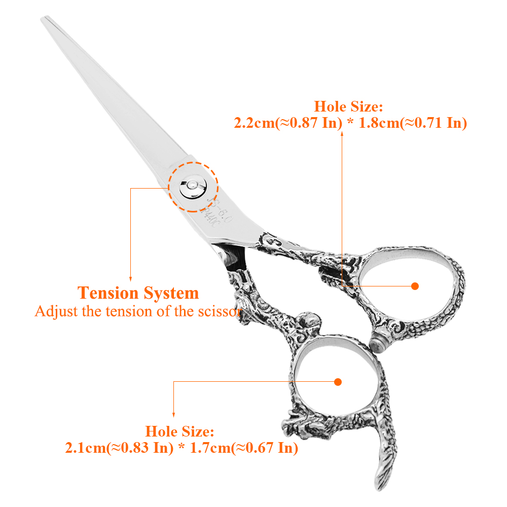 مقص شعر احترافي 6 بوصات، مجموع - مراجعة Hair Cutting Scissors Shears Set 6 Inch وسعره