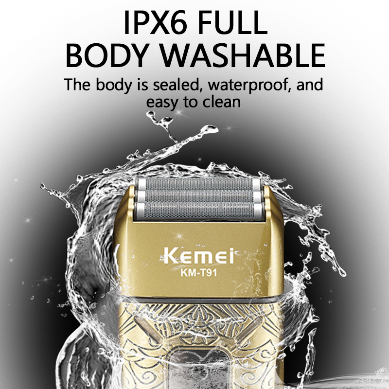 Kemei الكهربائية الثلاثي شفرات - مراجعة Foil Shaver Cordless Electric Bald Head وسعره