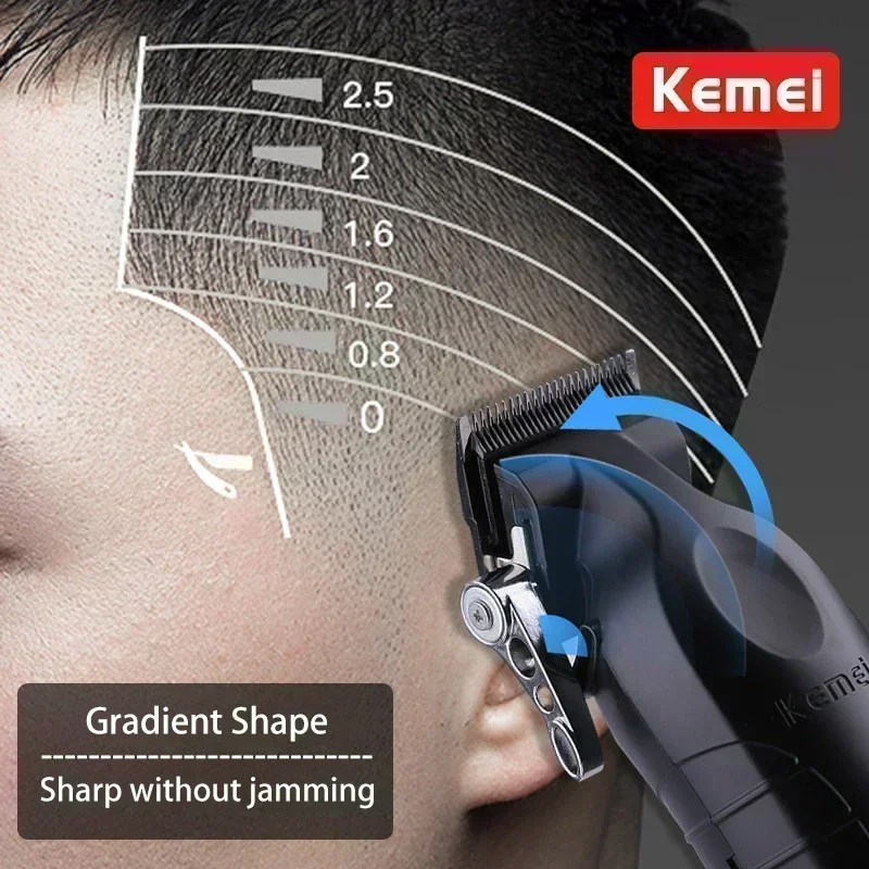 Kemei مجموعة قص الشعر KM-2296  - مراجعة Cordless Hair Clippers Professional Barber وسعره