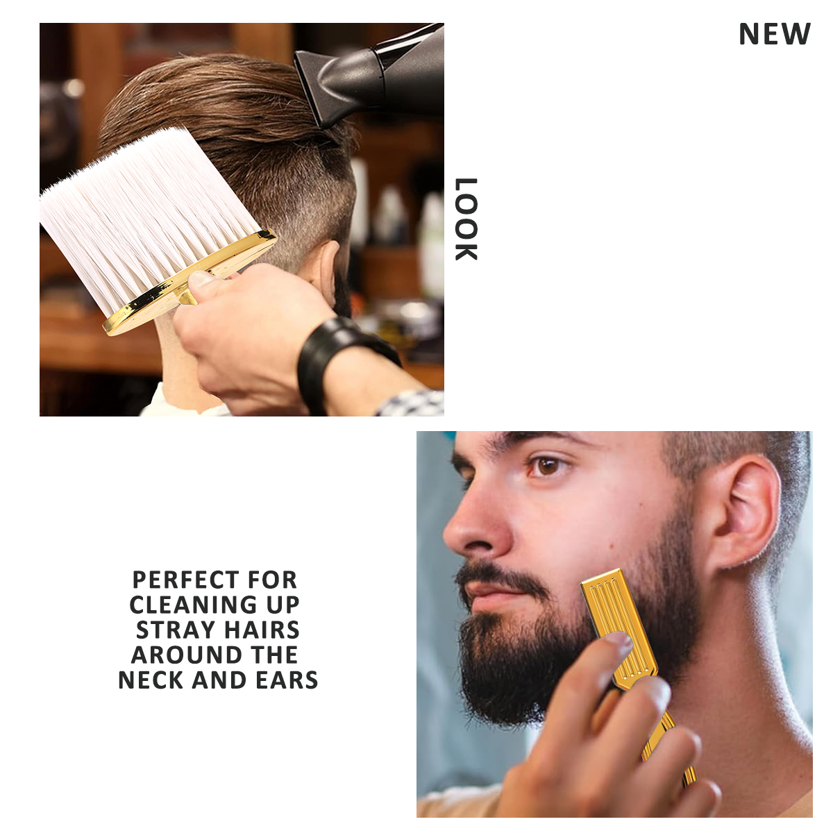 طقم حلاقة احترافي مكون من 3 قط - مراجعة Neck Duster Brush Barber Salon وسعره