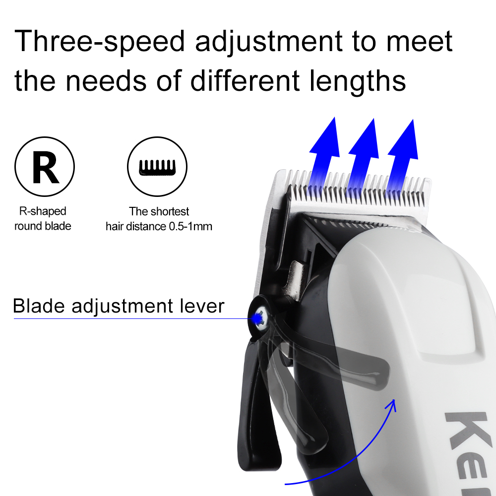 Kemei آلة قطع الشعر مقص الشعر  - مراجعة Cordless Hair Clippers Professional Barber وسعره