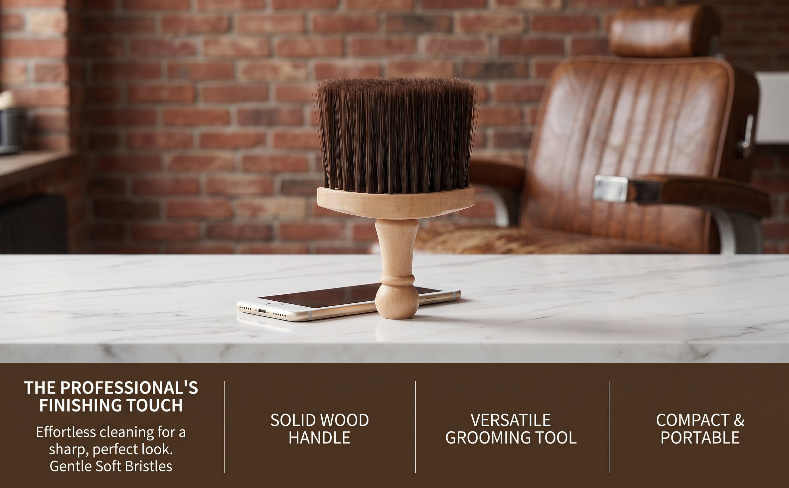 فرشاة لحية بشعيرات ناعمة، مخصص - مراجعة Neck Duster Brush Barber Salon وسعره