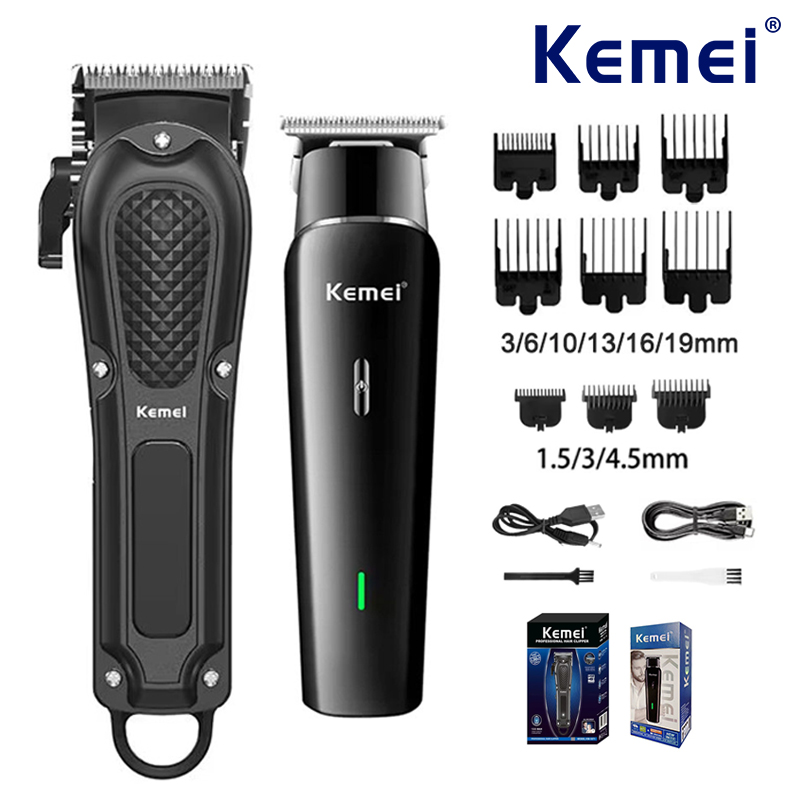 Kemei مقص الشعر الكهربائية مجم - مراجعة Cordless Hair Clippers Professional Barber وسعره