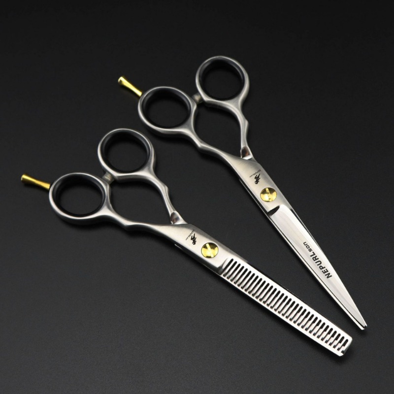 مقص شعر احترافي عالي الجودة لل - مراجعة Hair Cutting Scissors Shears Set 6 Inch وسعره