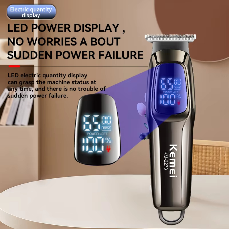 Kemei KM-2273 ماكينة قص الشعر  - مراجعة Cordless Hair Clippers Professional Barber وسعره