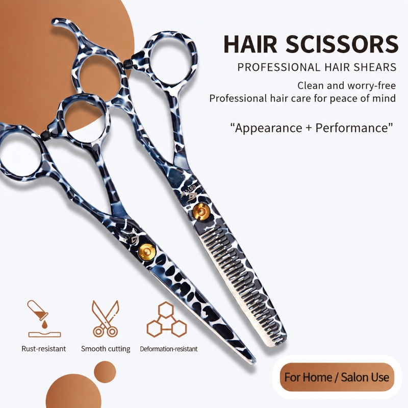 مجموعة مقصات احترافية لقص الشع - مراجعة Hair Cutting Scissors Shears Set 6 Inch وسعره