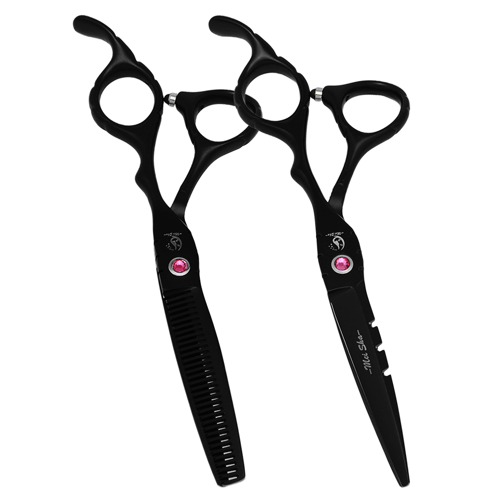 مجموعة مقصات احترافية لقص وتخف - مراجعة Hair Cutting Scissors Shears Set 6 Inch وسعره