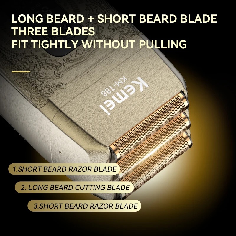 شفرات حلاقة كهربائية ثلاثية من - مراجعة Foil Shaver Cordless Electric Bald Head وسعره