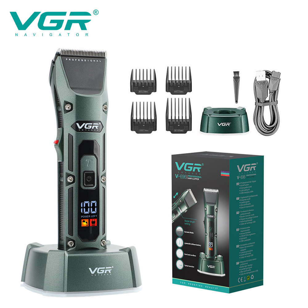 VGR V-696 جديد المعادن شعبية ص - مراجعة Cordless Hair Clippers Professional Barber وسعره